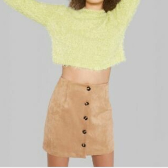 Wild fable faux suede buttondown skirt - Picture 4 of 6